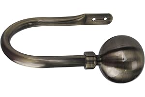 New Pair Of Ball End Antique Brass Holdbacks By Umlout ®