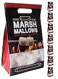 BeckyŽs 300g Marshmallows Classic, Non Teint, 6 brochettes de feu de Camp pour Griller, 8 x 300g