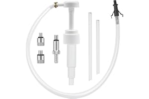 LERNOU Lower Unit Gear Oil Pump, Fluid Transfer Pump for 10cc Per Pump Stroke, 3/8 Inch Metal Swivel, 8mm & 10mm, 3rd Hand Adapter - for Most Marine Boat Outboard Motors and Automotive Transmission Fluids