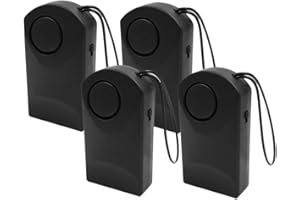 P Prettyia 4X Battery Operated Window Door Handle Alarm Sensor for Home Hotel Bedroom