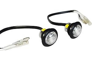 Alchemy Parts Petits clignotants LED pour motos - Mini micros à montage affleurant pour carénage ou carrosserie - Lumière orange - Adaptation universelle