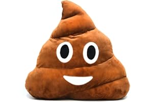 RIHUD Poop Plush Pillow Round Triangle Emotion Cushion Cute Decorative Stuffed Toy Brown Birthday for Kids and Friends