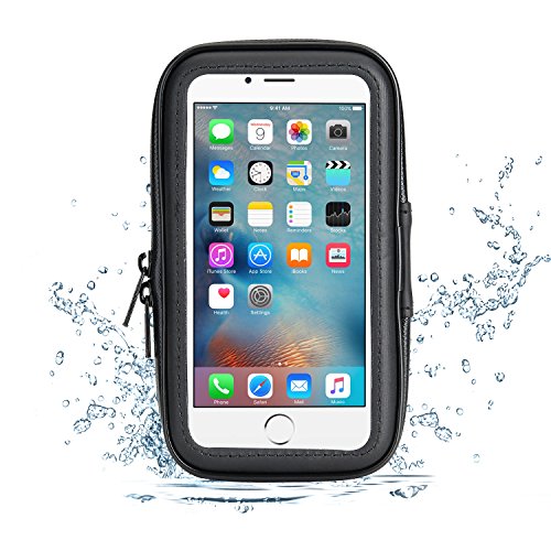 Fahrradhalterung, Wotek Fahrradhalterung universal mit Wasserdichter Tasche Fahrrad und Motorrad Halterung Halter fÃ¼r Handy Smartphone 4,5 Zoll - 5,0 Zoll wie z.B. iPhone 6 6s , Samsung Galaxy S5 Mini , Samsung Galaxy S4 (4.5