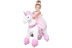 Miweba PonyCycle Sternschnuppe - 3 Jahre Garantie - U Serie - Schaukelpferd - Kuscheltier auf Rollen - Kinder - Pony - Tierlaute Pferd MyPony - Reiten - 3-5 Jahre (Small)