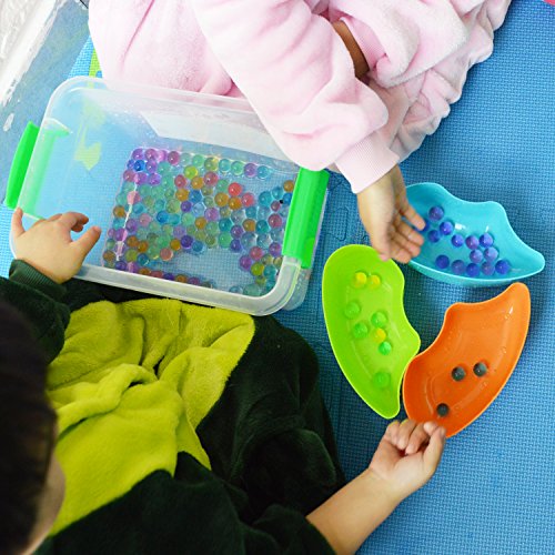 KAKOO 11er 10g Tüten Wasserperlen Aquabead Gelperlen Hydroperlen Magische Kristall Gel Kugel Aqualinos Vasen Füller für Hochzeit Party Decoration Blumenzubehöre Kinder Spielzeug Über 6000 Stücke (Bunt) - 4