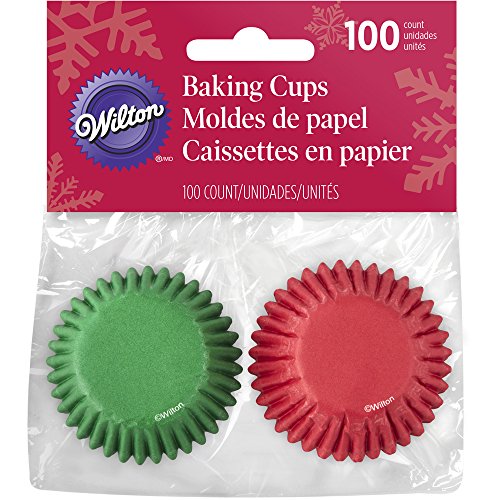 Wilton Rot & Grün Mini Cupcake Liners 100 Stück, mehrfarbig, 100 Stück - 3