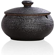 Posacenere In Ceramica Con Coperchio: Elegante, Antivento E Capiente Per Interni Ed Esterni! - 2