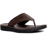 Bata Men Casual flip flop thong slipper - Dark Brown