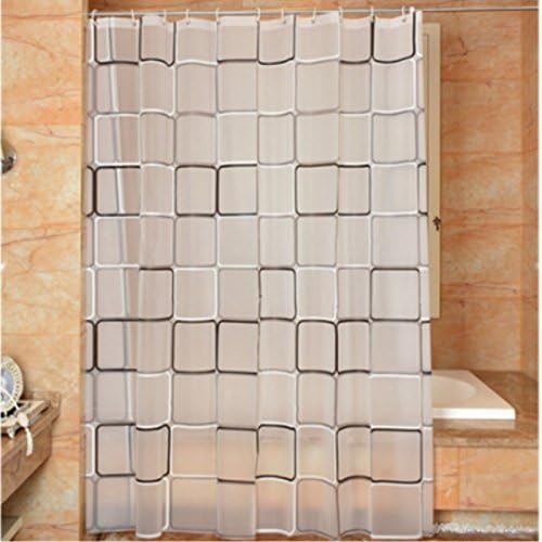 Mytop Fabric Shower Curtain,Mildew Resistant Fabric Shower Curtain Waterproof/Water-Repellent &amp; Antibacterial lattice Pattern (70inch by 78inch)