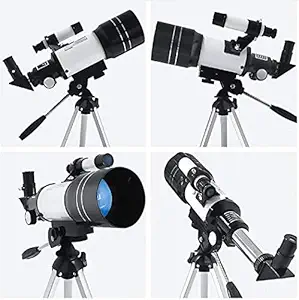 Dravizon Telescopes for Kids 70mm Astronomical Refractor Telescope 420mm Focal Length for Adults Beginners Kids Portable Telescope with Adjustable Tripod and Optical Finder Scope