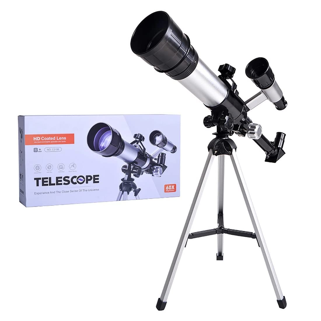 FunBlast Telescope for Kids, Telescope for Astronomy, Kids Telescope, Outdoor 60 X Zoom Astronomical Telescope with Tripod 360 / 19mm HD Coated Lens, Telescope for Beginner Kids