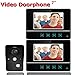 Produktbild MOLEY 7-Zoll-TFT-Touchscreen Verdrahtete Farbe LCD-Video-Türsprechanlage Video Intercom 2 Monitor Türklingel Intercom-System