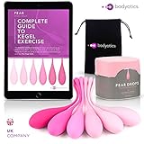 Deluxe Kegel Weighted Exercise Balls - Pelvic Floor Tightening & Strengthen Bladder Control - Prevent Prolapse - Set of 6 for Beginners to Advanced with Free E-Book
