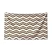 Produktbild ABAKUHAUS Bräunen Wandteppich und Tagesdecke, Klassische Chevron Zickzacke aus Weiches Mikrofaser Stoff Kein Verblassen Klare Farben Waschbar, 230 x 140 cm, Braun und Tan