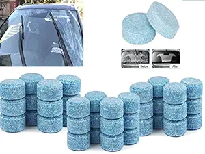 Something4u 40 Pcs Car Windscreen Window Cleaner Effervescent Tablets Wash Tab Glass |Window Cleaning Tools | Pack of 40