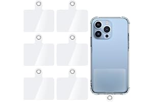 HOLEMZ Handy Lanyard Tether Telefon Patch Universelles Transparent mit Ring für Smartphone Handykette Schutz Kartenhalter Ersatz Strapazierfähig Multifunktional Kein Kleber 6 Stück