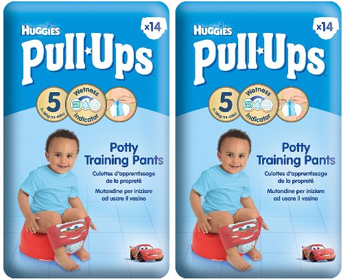 Huggies Pull Ups Potty Training Pants Boys Size 5 -Pack of 14-Disney Cars Design