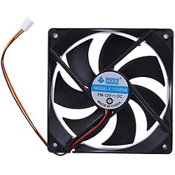 Domybest Silencieux Radiateur -120x25mm 12V 3Pin DC Ventilateur de Refroidissement Sans Brosse pour Ordinateur-Réservoir de Refroidissement de l'Unité Centrale Noir