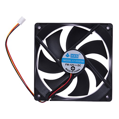 Domybest Silencieux Radiateur -120x25mm 12V 3Pin DC Ventilateur de Refroidissement Sans Brosse pour Ordinateur-Réservoir de Refroidissement de l'Unité Centrale Noir