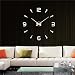 Produktbild FAS1 Moderne DIY Große Wanduhr Big Armbanduhr Aufkleber 3D Aufkleber Spiegel Effekt Acryl Wanduhr Home Office Abnehmbarer Dekoration (Akku Nicht Enthalten) Schwarz