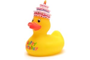 DUCKSHOP I piszcząca kaczka na urodziny I kaczka kąpielowa I dł.: 10 cm