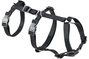 Ferplast Pettorina Cane Taglia Media BRAVE MEDIUM, Pettorina per Cani Antifuga, Antipanico, Levriero, 6 Chiusure, Regolabile, Nero