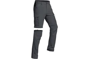 Vzteek Herren Wanderhose Zip Off Trekkinghose Outdoorhose Sommer Softshell Stretch Hose Kurz für Wandern,Baggy,Fahrrad,arbeits