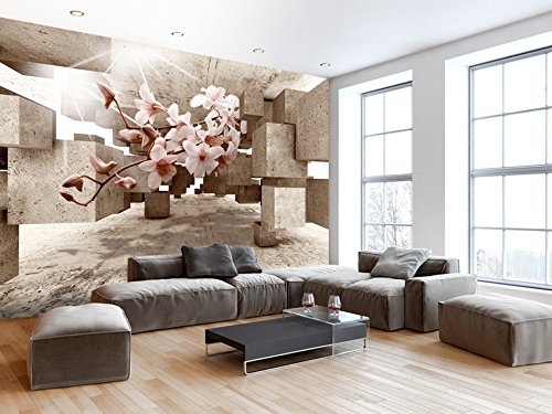 FOTOTAPETE 350×245 cm – VLIES TAPETE PREMIUM – PROFI QUALITÄT – 3 Farben zur Auswahl – Top moderne Wanddeko – Wandbilder XXL – Riesen Wandbild – Top Design Tapete – Neue exklusive Edition mit noch besser Druckauflösung – Deutsches Premium Vlies – Wand Blumen b-C-0029-a-b - 2
