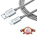 Mivi 6ft long Nylon Tough Micro USB Cable with charging speeds up to 2.4Amps (Silver) RS.399.00