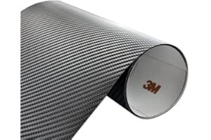 ‎M MOTOS M MOTOS 3M DI NOC Schwarz glänzend Carbon Autofolie Car Wrapping Folie CA 1170 90X50