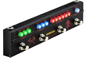 SONICAKE Multi Effektpedal Gitarre Heavy Metal HiGain Distortion Boost Chorus Delay Gitarrenpedal Black Hammer