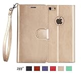 iPhone 6S Plus Wallet Case, iPhone 6 Plus Wallet Case, Fyy [Top-Notch Series] Premium PU Leather Wallet Case Protective Cover for iPhone 6S Plus / iPhone 6 Plus (5.5 inch) Gold