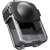 TELESIN DJI Osmo 360 i&ccedil;in kamera kafesi, al&uuml;minyum koruyucu tutucu muhafazası, &ccedil;ift silikon objektif kapağı, Osmo 360 i&ccedil;in, s