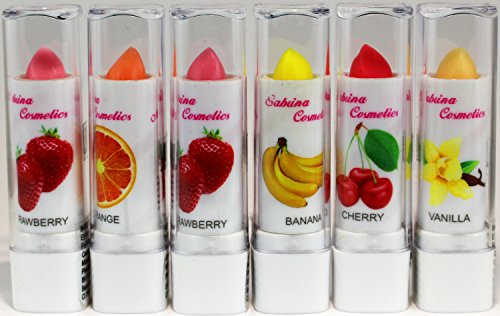 Set of 6 (Six) Balm to protect, repair, caring and moisturize your lips with fruity. Imported from Germany Shipping from Spain