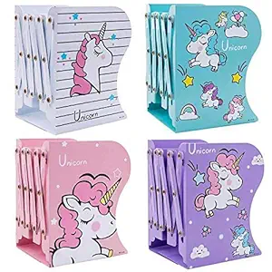 Mistazzo Expandable Unicorn Bookend Book Holder Rack for Girls, Kids Book Organiser, Book Stand (1 PC ONLY, Assorted Colours)