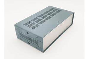 Cheval DIY Aluminum Enclosure Multipurpose (Pure Aluminum Enclosure with Mount bar (2U) 87 x 178 x 305 mm.), Slate Grey