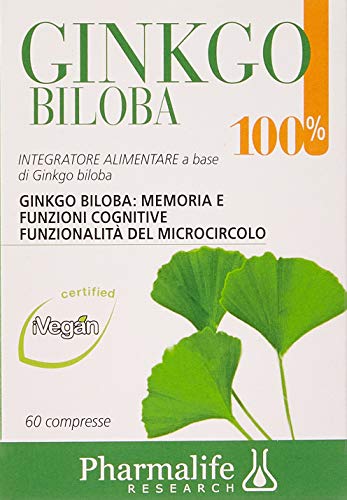 Pharmalife Ginkgo Biloba 100%, 60 Compresse