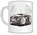 Produktbild Koolart Geschenke k2982-mg Cartoon des Audi R8 Spyder - Karikatur schwarz Audi Tasse Geschenk für Herren (Tassen,)