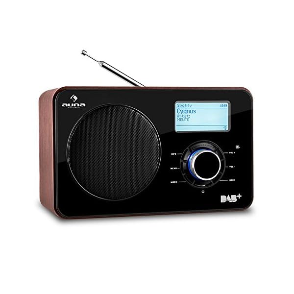 auna Worldwide CD - Internetradio mit Bluetooth, schwarz oder walnuss