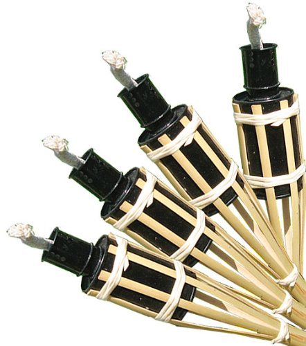 Gartenfackeln Natur- oder Mahagonifarben sowie Fackelöl , versch. Grössen und Mengen hillfield exklusiv (6er-Set Hell ca. 60 cm) - 2