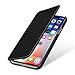 Produktbild StilGut Leder-Hülle kompatibel mit iPhone XS/iPhone X Book Type, Schwarz Nappa