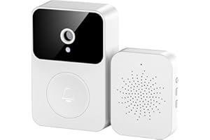 SERLIUM X9 Smart Wireless Remote Video Doorbell Camera Intelligent Visual Doorbell with Voice Change HD Night Vision Home App Sharing, White