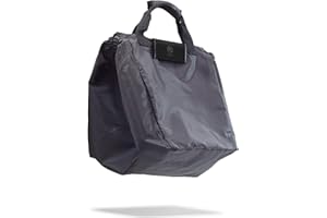 achilles Torba do wózka na zakupy, składana, do zawieszenia, torba na zakupy, 54 cm x 35 cm x 39 cm, czarny, 54x35x39cm