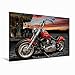 Produktbild Calvendo Premium Textil-Leinwand 120 cm x 80 cm Quer Harley-Davidson Fat Boy Bobber Chopper | Wandbild, Bild auf Keilrahmen, Fertigbild auf Echter Leinwand. von Michael Pohl Technologie Technologie