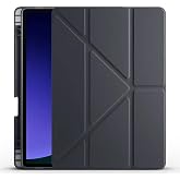 حافظة Tiyen Samsung Galaxy Tab S10 FE المتوافقة مع حجرة القلم ثلاثية قابلة للطي وحامل قابل للطي من جلد البولي يوريثان والسيليكون الناعم والطاولة
