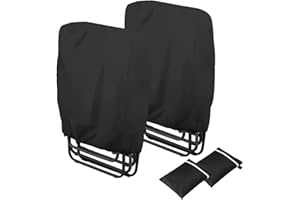 panthem Funda plegable para silla reclinable, impermeable, paquete de 2 fundas de tumbona Oxford 210D con bolsa, fundas plegables para tumbonas de jardín, bolsas para sillas de gravedad exteriores