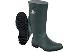 DELTA PLUS Men's Stone OB SRA Working Wellington Boots-Slip Resistant-Color: Green-Black-Size: 8 Industrial UK