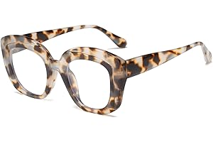 LJCZKA Gafas Luz Azul Mujer Cuadrado de Gran Tamaño Vintage Gafas con Filtro de Luz Azul Mujer para Ordenador Descanso