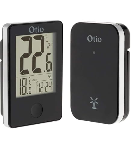 Thermomètre Sans Fil TFA Dostmann PRISMA 30.3063.01 - Température Intérieure Et Extérieure, Noir