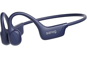 SANAG B21S Knochenschall Kopfhörer, Bone Conduction Headphone IPX5 wasserdichte Bluetooth 5.4, Kabelloses Open Ear Headset mit Mikrofon, 5.4 HiFi Bass, 10 Stunden Wiedergabezeit für Radfahren, Laufen